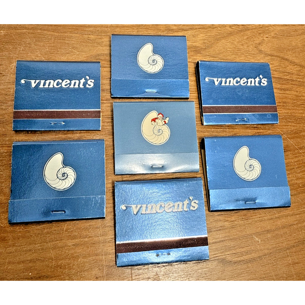 Dallas Texas Vincent’s Seafood Restaurant Matchbook Lot Since 1898 North Texas